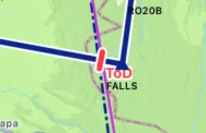 top of descent on map