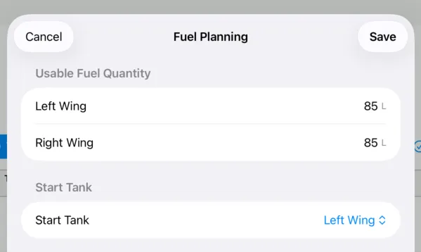 fuel planning