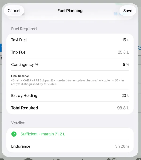 fuel calculations