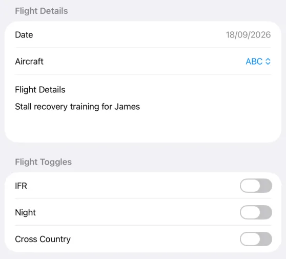 flight details