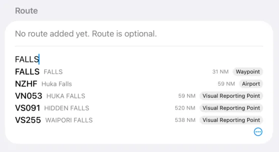 waypoint added to route